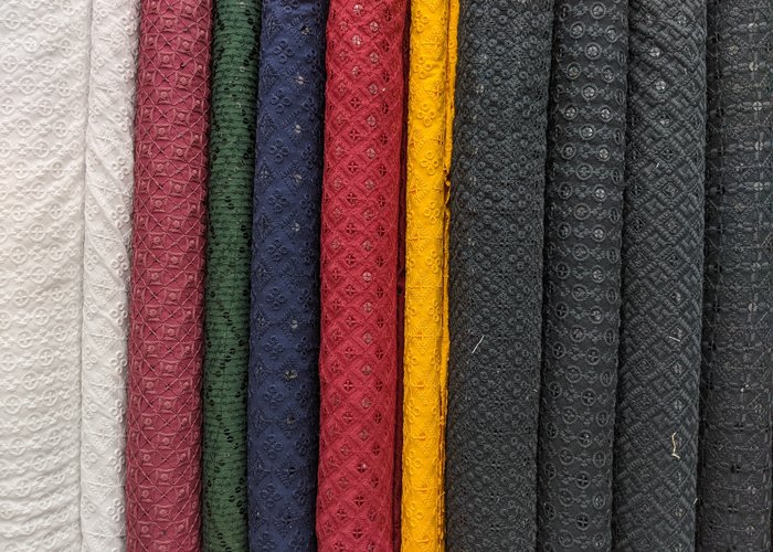 Reclaimed and repurposed textile fabrics at Shaoxing Fabrics